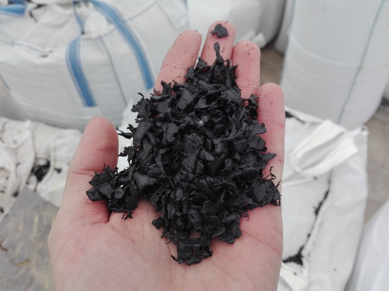 HDPE pipes shredded